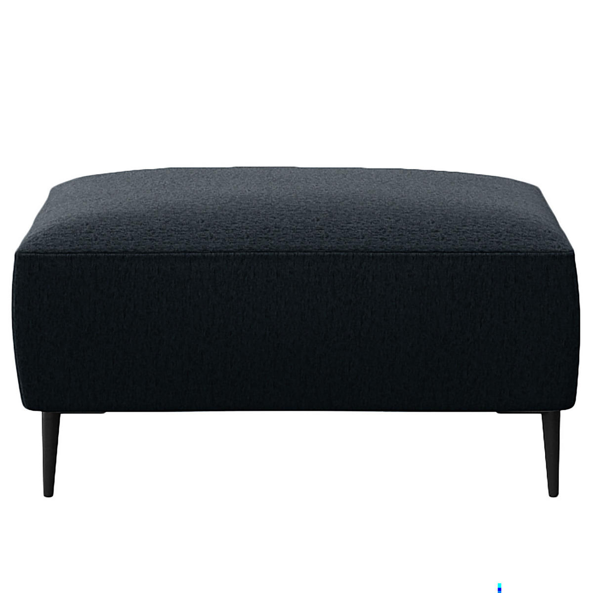 POLSTERHOCKER - Schwarz/Grau, Textil/Metall (90/45/60cm) - home24