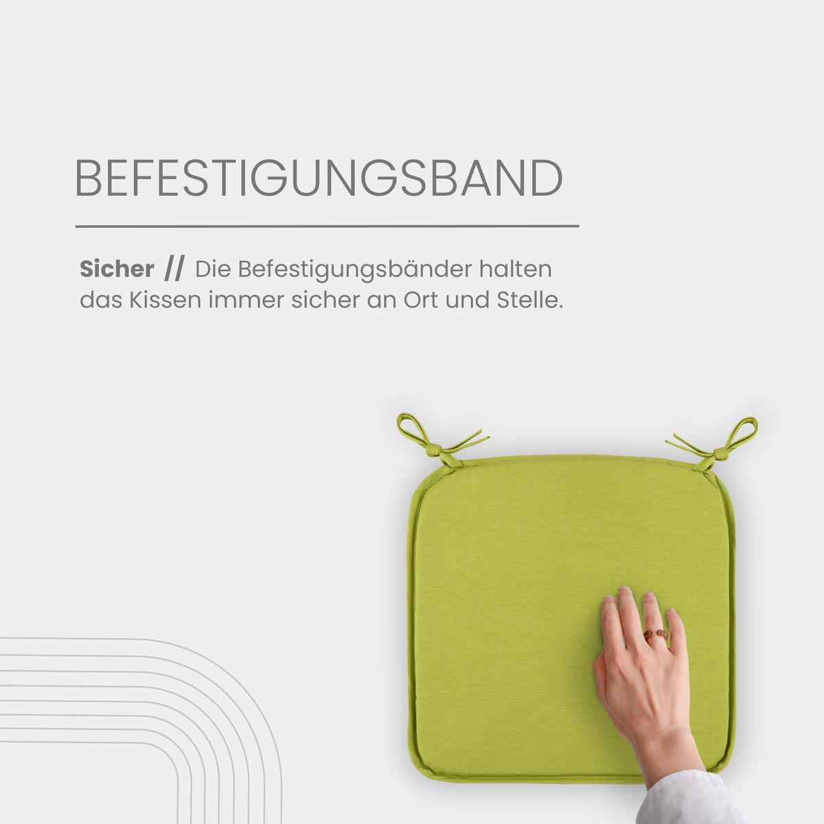 SITZKISSEN Canvas 38x38cm Grün 4er-Pack - Grün, Textil (38/38/2cm)