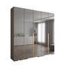 DREHTÜRENSCHRANK 236.7/250/47 5-türig - Kaschmir/Goldfarben, Holz/Metall (250/236.7/47cm) - Abiks Möbel