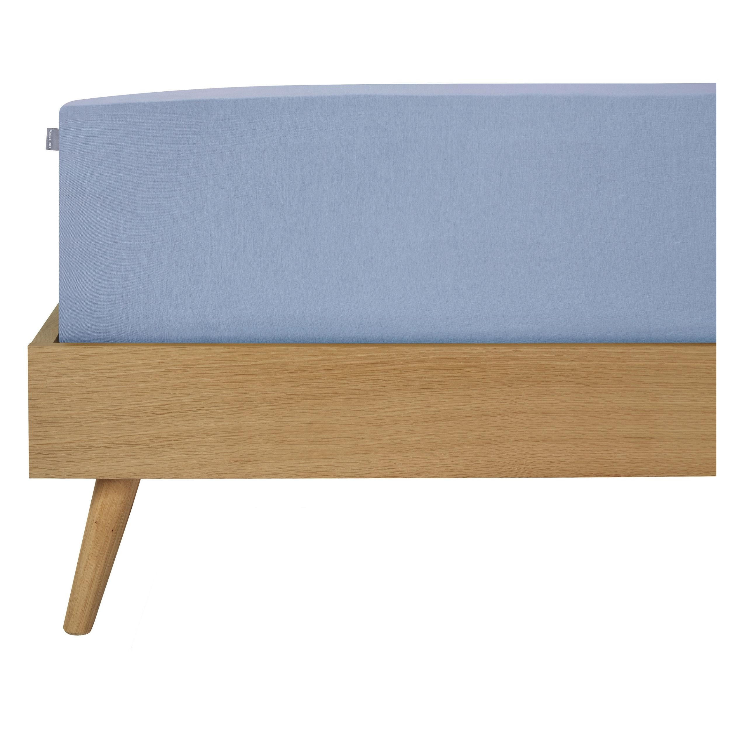 SPANNBETTLAKEN Jessi 100% Baumwolle 100x200 cm Hellblau - Hellblau, Textil (100/200cm) - SCHIESSER