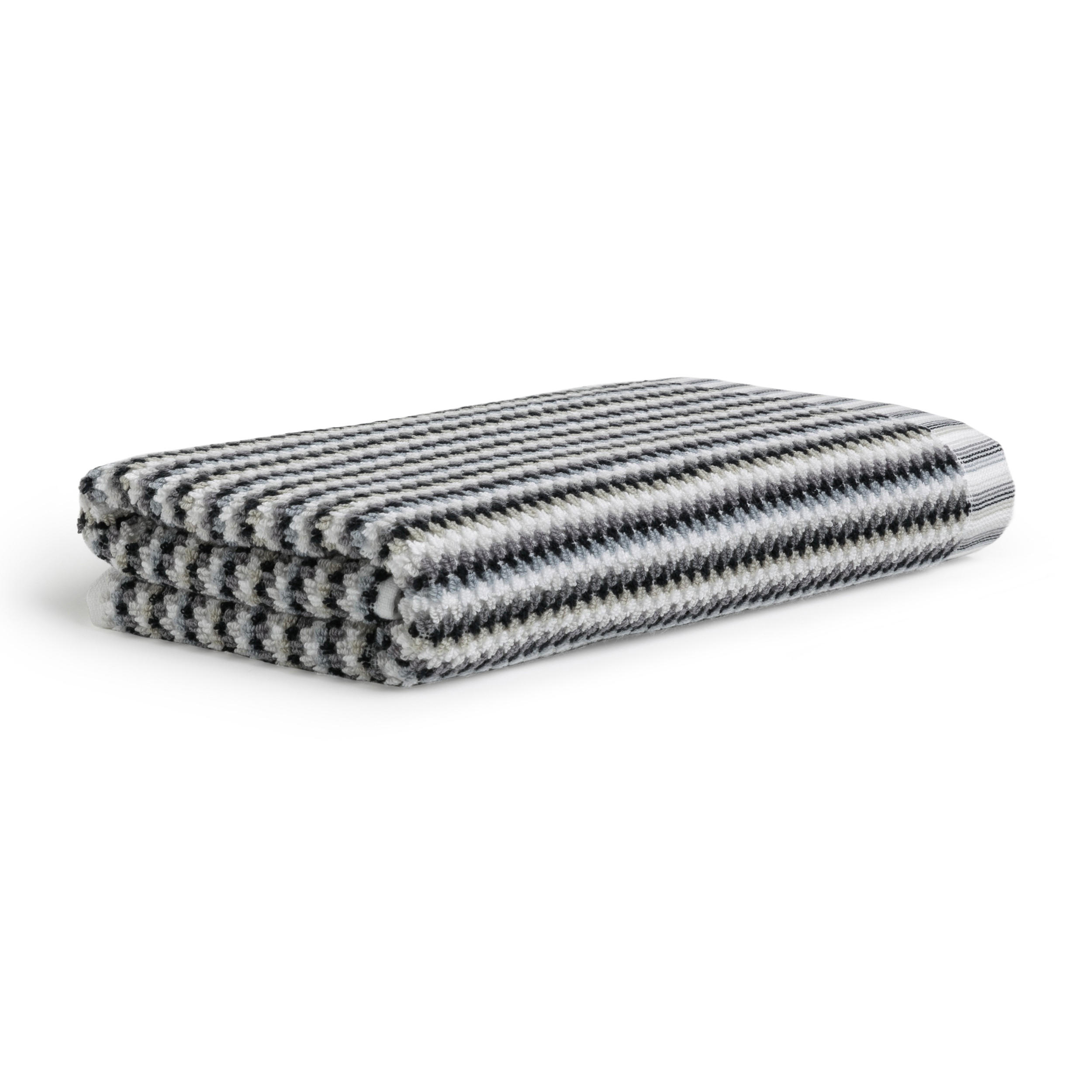Möve Duschtuch Silber, Schwarz 67x140 cm