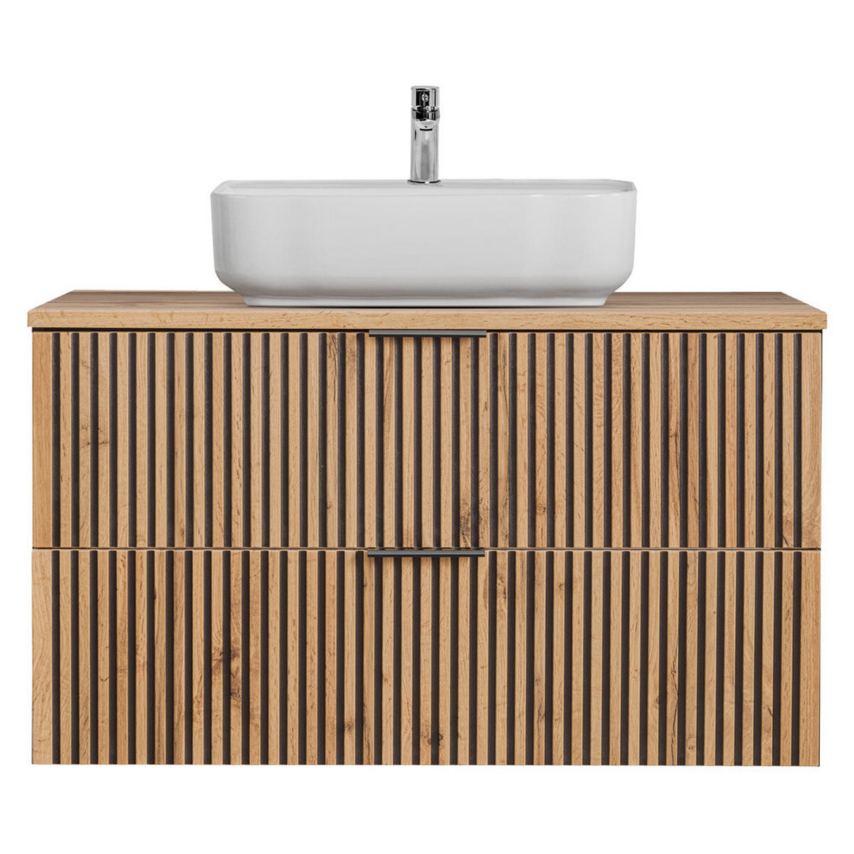 WASCHTISCH Xanten-56 - Braun, Holzwerkstoff (101/73/47cm) - Lomado