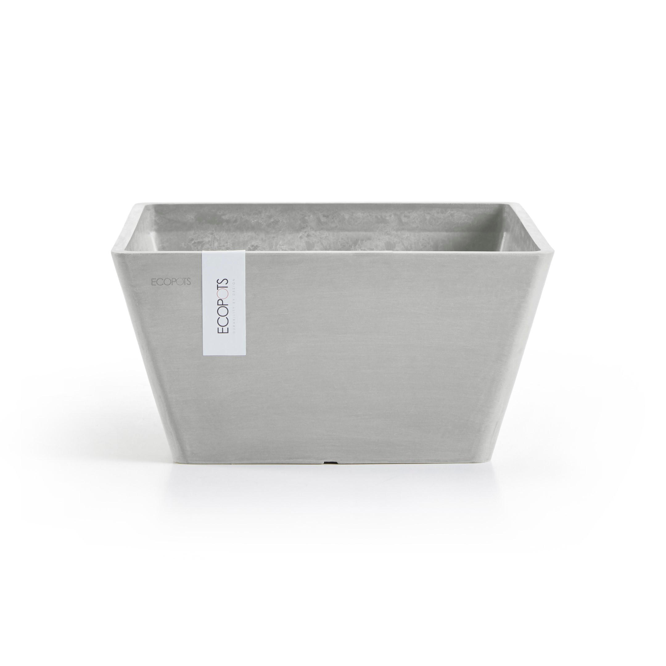 Ecopots Blumentopf Hellgrau 18 cm