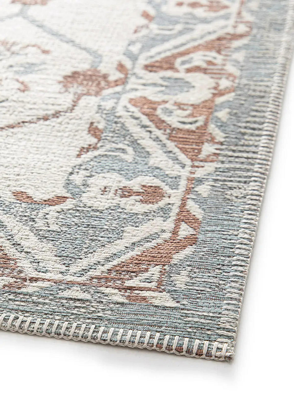 IN- & OUTDOOR-TEPPICH Blau / Kupfer Lua 200/290 cm - Blau/Kupferfarben, Textil (200/290cm) - Atticgo