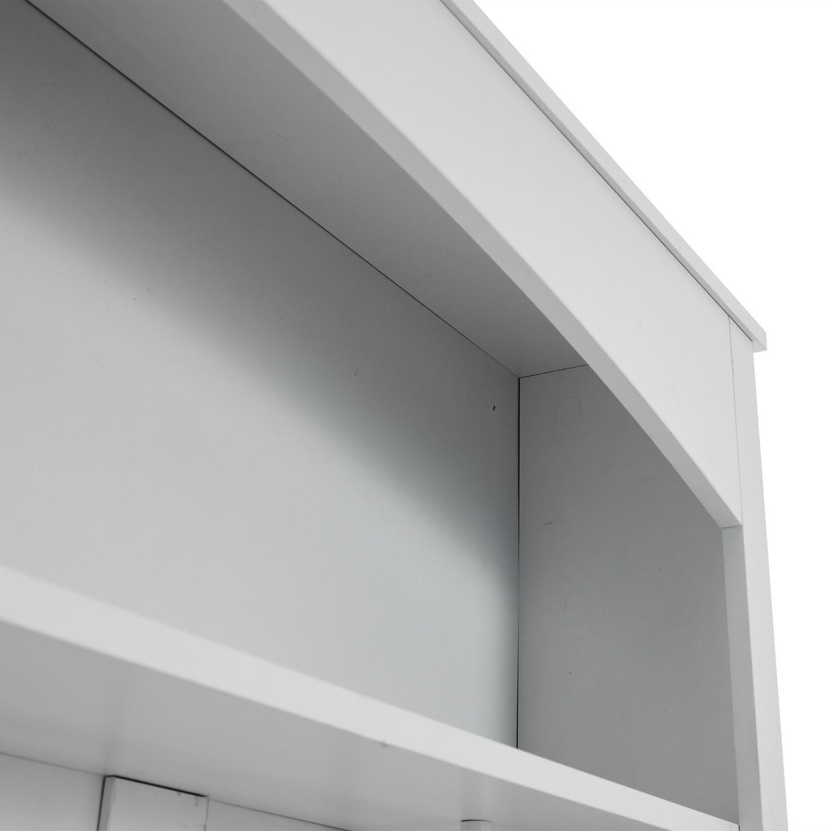 GARDEROBENSCHRANK in Weiß mit Schuhbank und Kleiderschrank für Eingangsbereich, B120/T40/H190cm - Weiß, Holzwerkstoff (120/190/40cm) - STILVORA