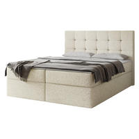 BOXBETT Luanda Boucle - H3 - Creme, Holzwerkstoff/Textil (160/200cm) - MIRJAN24