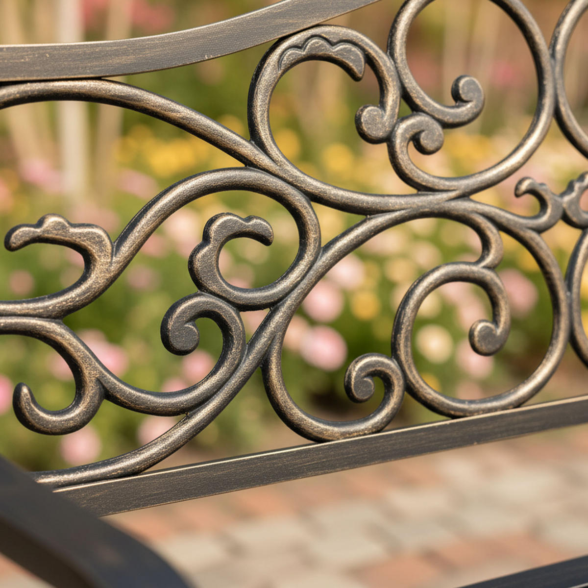 GARTENBANK IRGA Braun 127 x 89 x 62 cm - Braun, Metall (127/89/62cm) - Akord