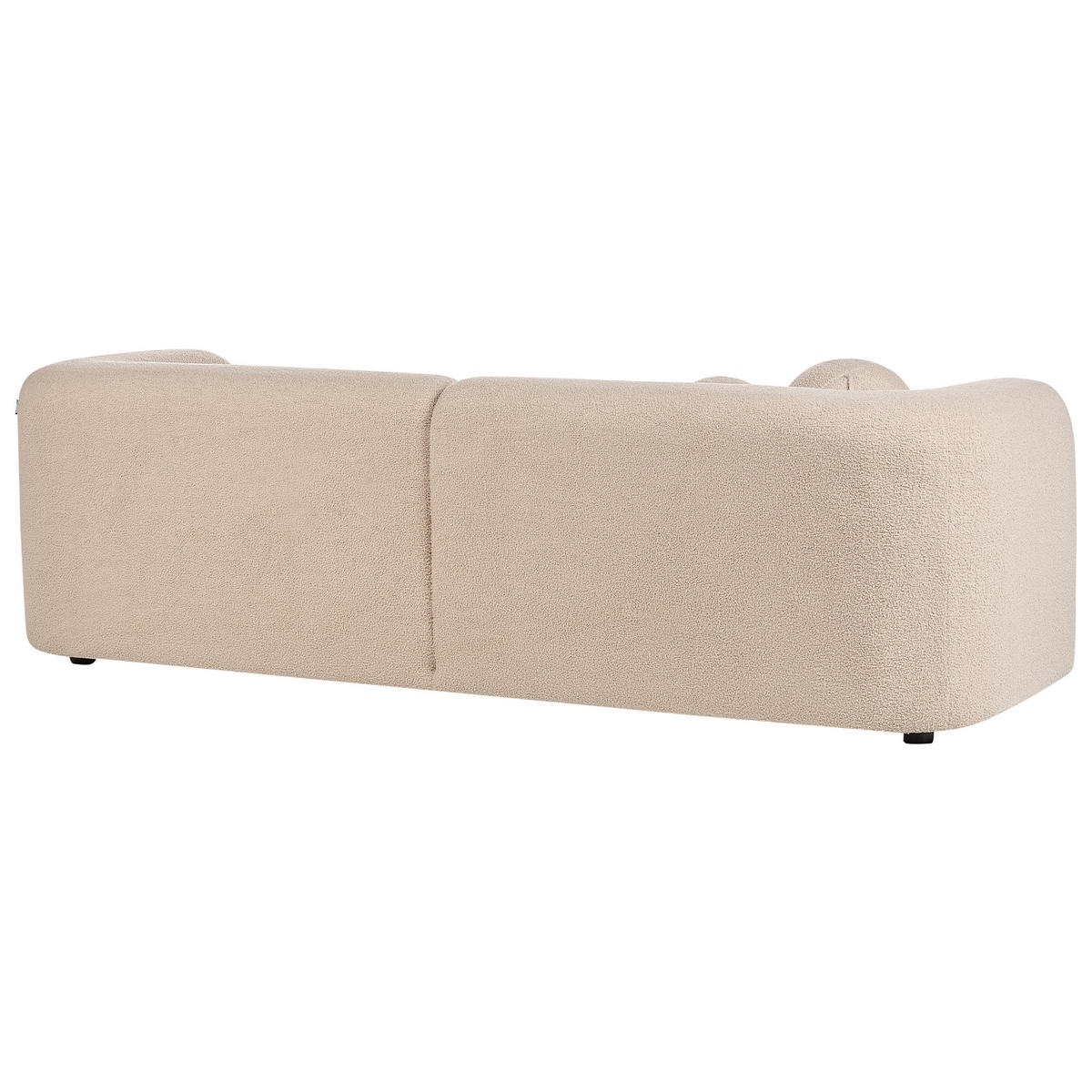 3-SITZER-SOFA Bouclé beige Leiren - Beige, Textil (224/73/83cm) - Beliani