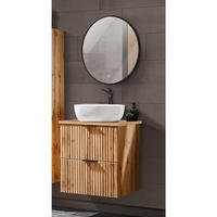 BADMÖBEL-SET 2-TLG. Adelaide-56 - Braun, Holzwerkstoff (61/200/47cm) - Lomado