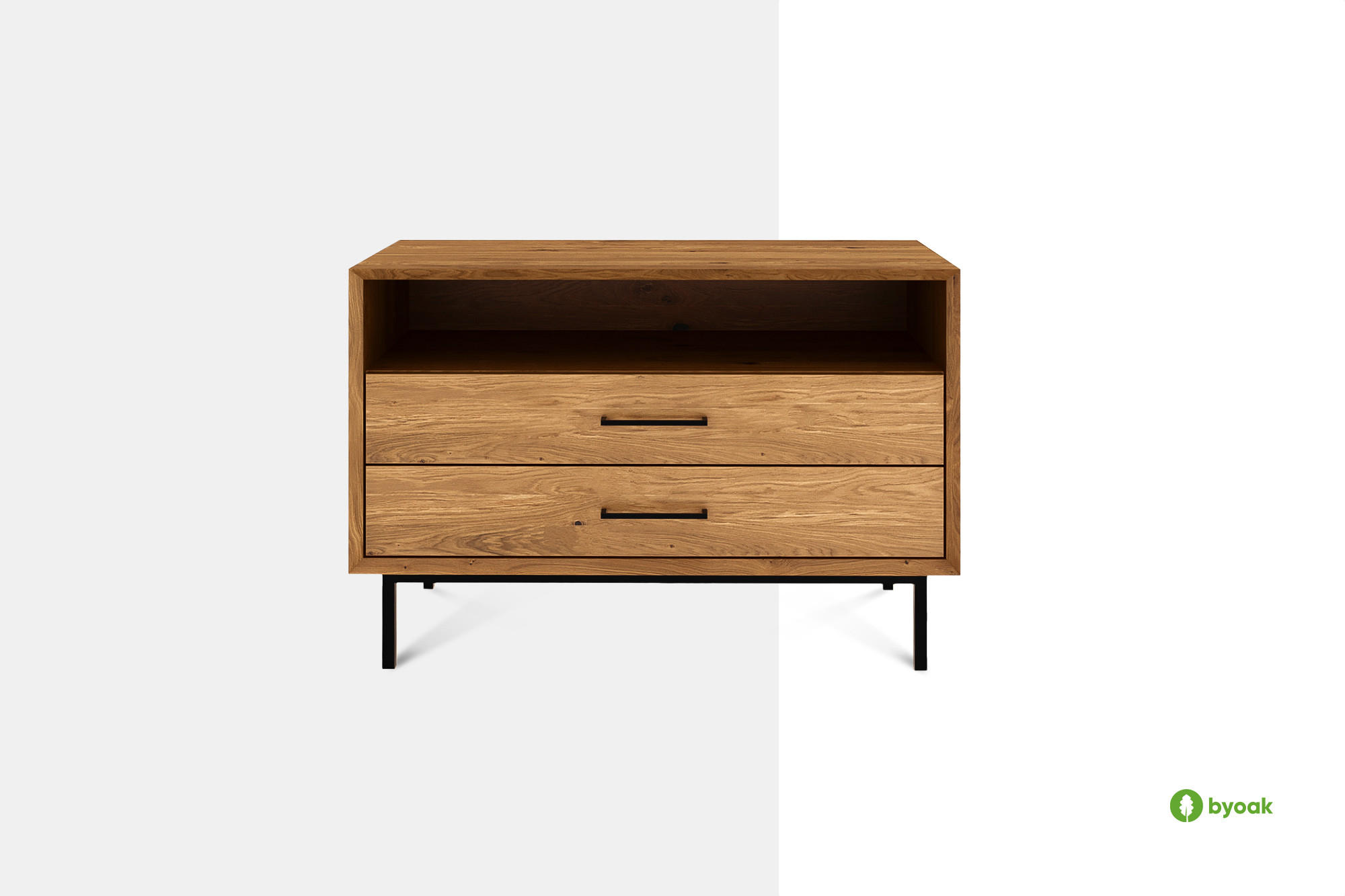 KOMMODE LEON Wildeiche - Wildeiche, Holz (97/65/45cm) - byoak