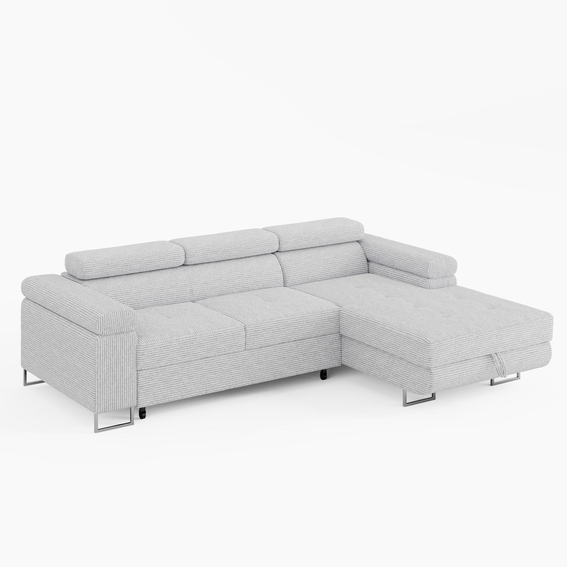 Barchello Ecksofa Hellgrau 235x175 cm