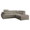 ECKSOFA Boston 2RR1P, Seite: Rechts 2R+R+1P(65)+PUFAP - Kaschmir/Silberfarben, Holz/Textil (260/230cm) - MIRJAN24