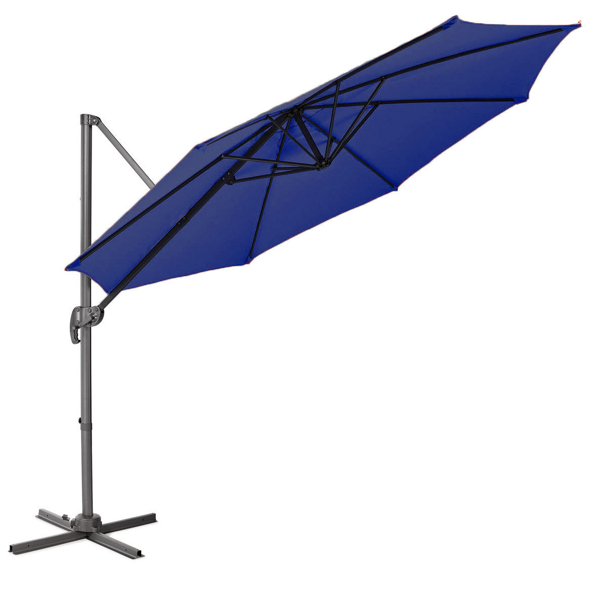 AMPELSCHIRM 3m Blau (3er Set) - Blau, Textil (290/290cm) - SVITA