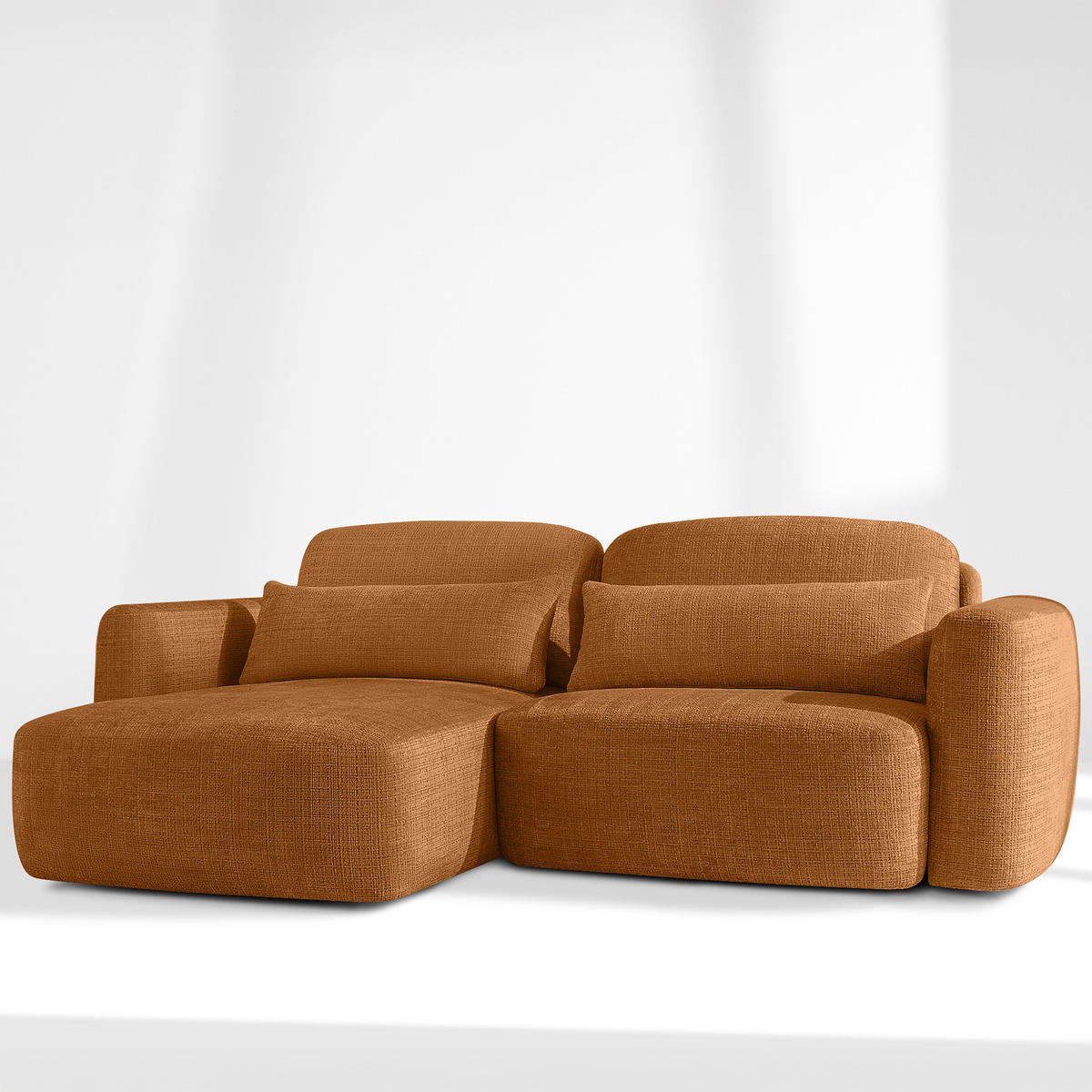 SITZGARNITUR ELOSA - Rot, Holz/Textil (245/85/165cm) - KONSIMO®