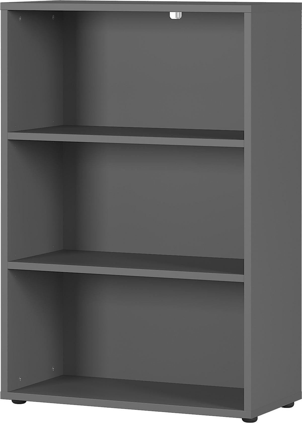 AKTENREGAL-UNIVERSAL FRANKFURT 80 cm | 3 Ordnerhöhen (2 Böden) | Graphit - Schwarz, Holzwerkstoff (80/120/40cm) - KADIMA DESIGN