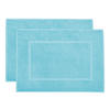 BADEMATTE, 2er-Set, 50x70 cm, 100% Baumwolle - Blau, Textil (50/70cm) - Zollner