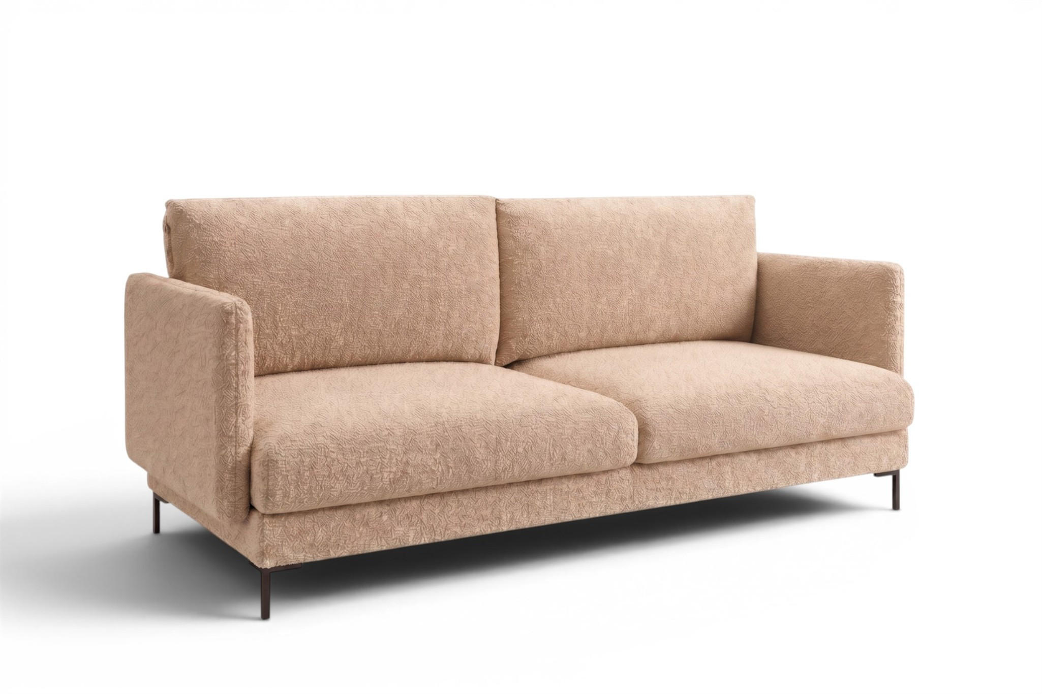 SOFA Helmer 3-sitzer In Stoff Baloo - Hellbraun, Holzwerkstoff/Textil (226/95/95cm) - Fun Möbel