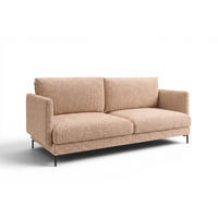 SOFA Helmer 3-sitzer In Stoff Baloo - Hellbraun, Holzwerkstoff/Textil (226/95/95cm) - Fun Möbel