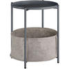 BEISTELLTISCH Canterbury,45,5 x 45,5 x 53 cm,dunkelgrau - Dunkelgrau, Textil (45.5/45.5/53cm) - tectake