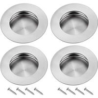 MÖBELGRIFF 4er-Set - Silberfarben, Metall (6/1.5/6cm)