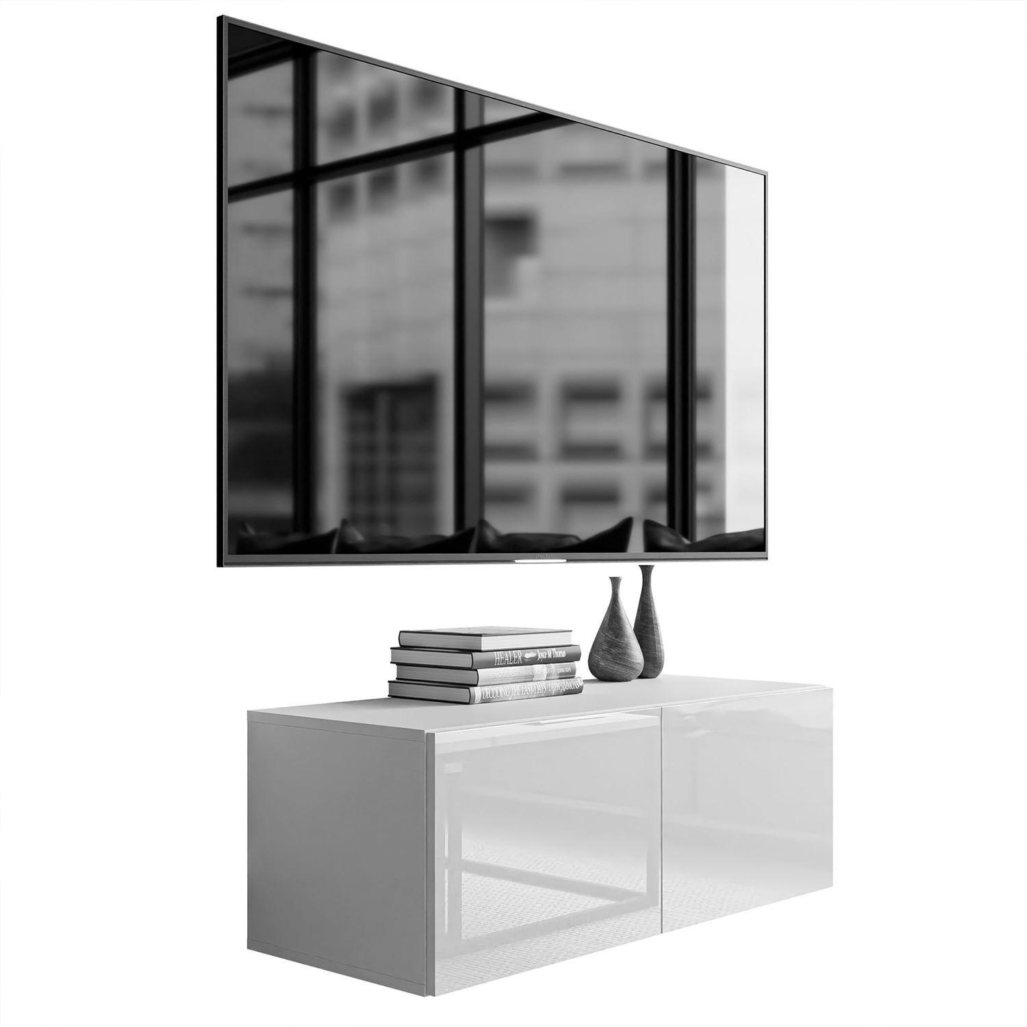 Lookway Hängeschrank Weiß Hochglanz 100x36x40 cm