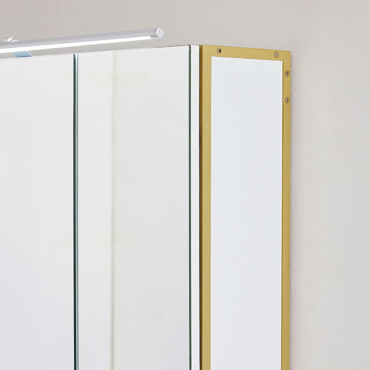 SPIEGELSCHRANK BADEZIMMERSCHRANK - Weiß, Holzwerkstoff (14.5/70/70cm) - Hansiro