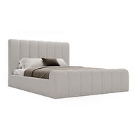 POLSTERBETT 160x200 Valetta mit Bettkasten, Bouclé Hellgrau - Hellgrau, Holz/Textil (160/200cm) - Emporius