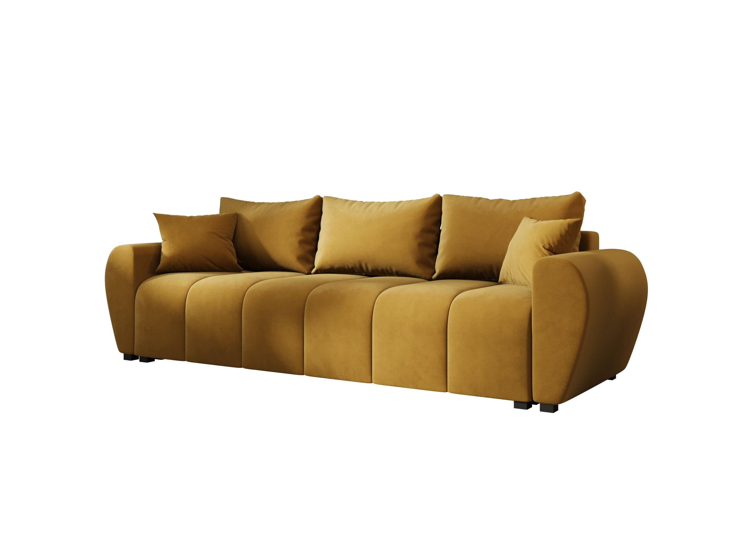SOFA MOLISA mit Schlaffunktion ITAKA 33 mit Stauraum - Goldfarben, Textil (86/82/246cm) - Bedante