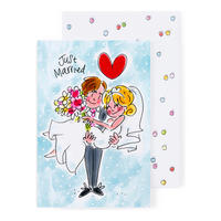 GRUSSKARTE Frisch verheiratet in Bunt - 17 x 11,5cm - Multicolor, Papier (11.5/0.2cm) - Blond Amsterdam