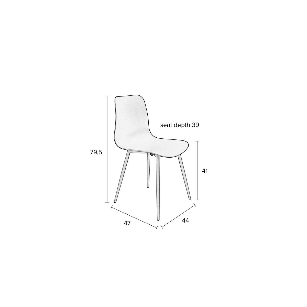 ESSZIMMERSTUHL Leon Weiß - 2 er Set - Weiß, Kunststoff (44.5/80/49cm) - Housecraft Living