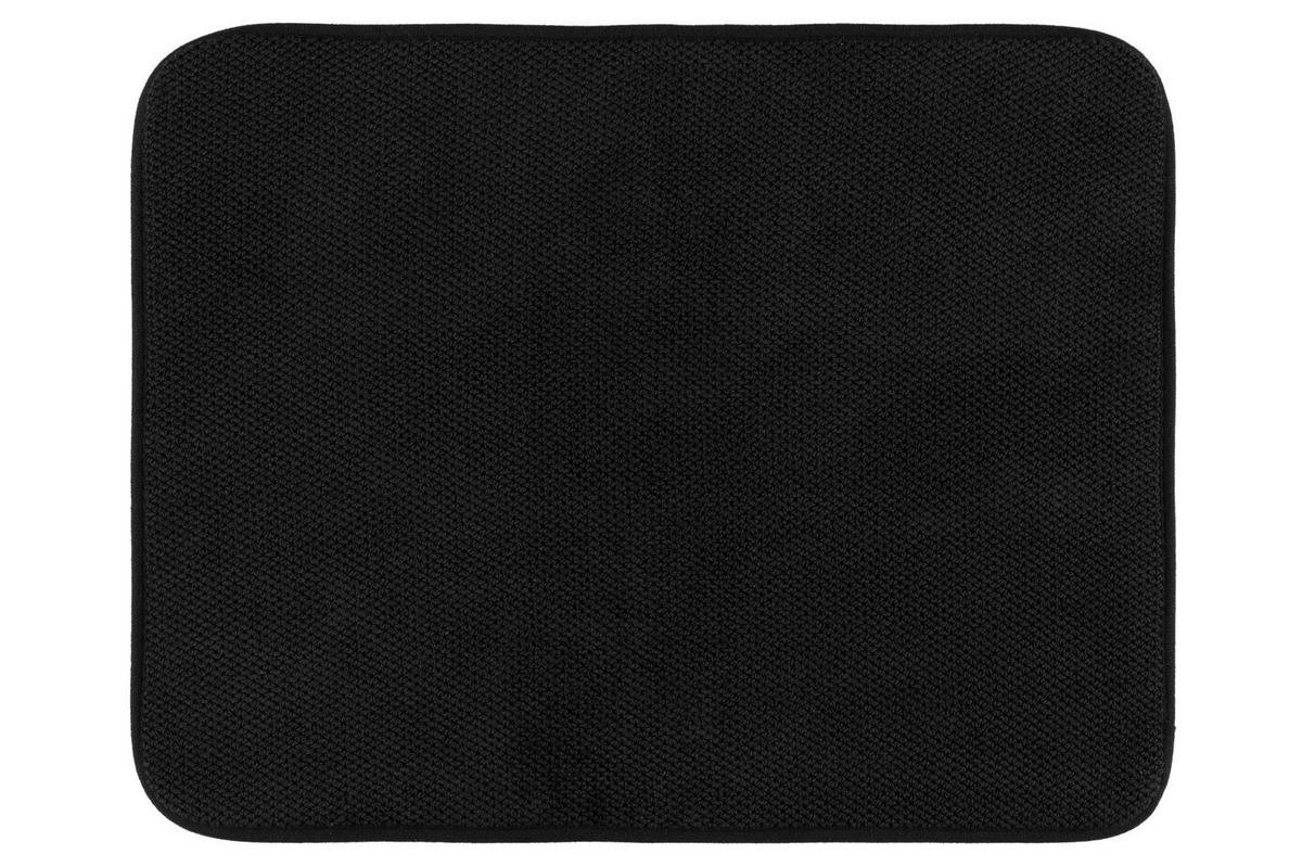 MIKROFASERMATTE Geschirr 39/50 cm - Schwarz, Textil (39/50cm)