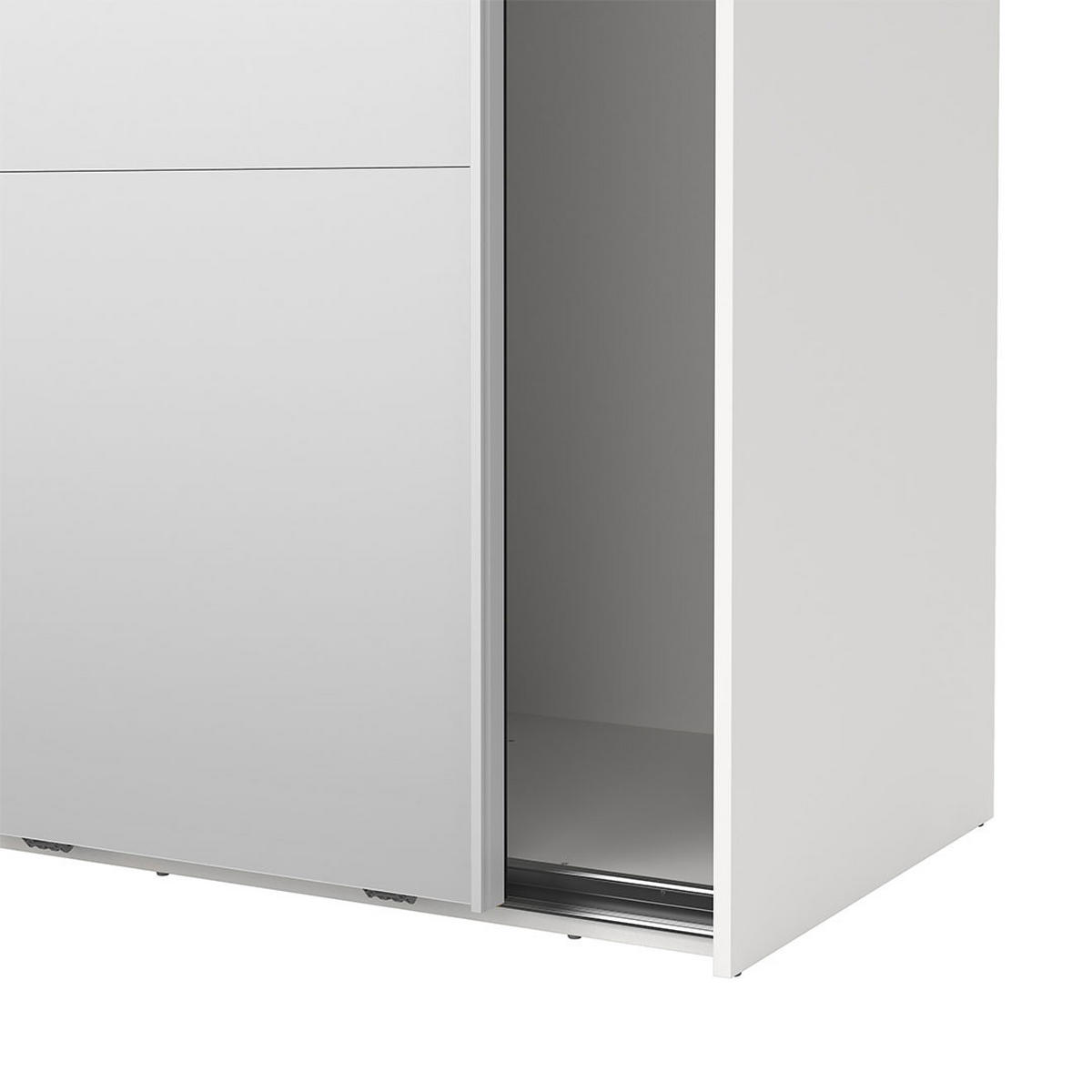 SCHIEBETÜRENSCHRANK, Catania, Weiß, Holzwerkstoff, 119 x 67 x 221 cm - Weiß, Holzwerkstoff (119/221/67cm) - ebuy24