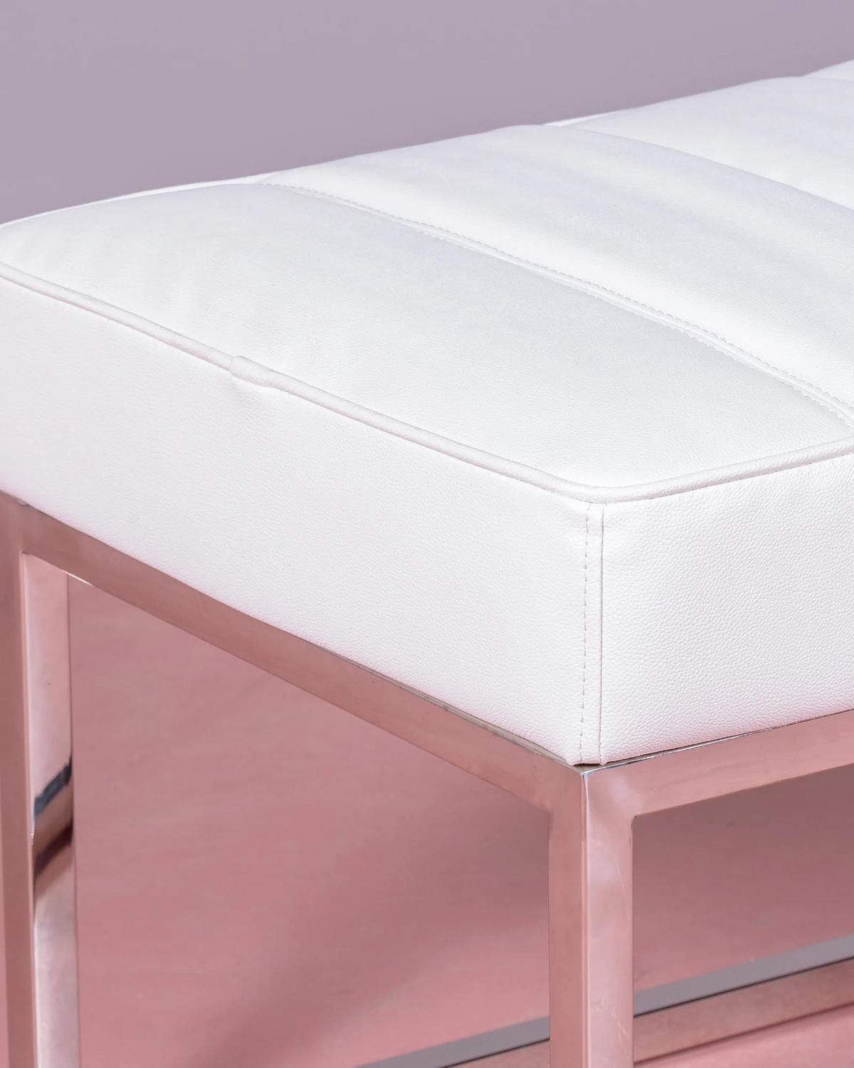 BANK Textil Weiß - Weiß, Textil (132/47/48cm) - Nest Dream
