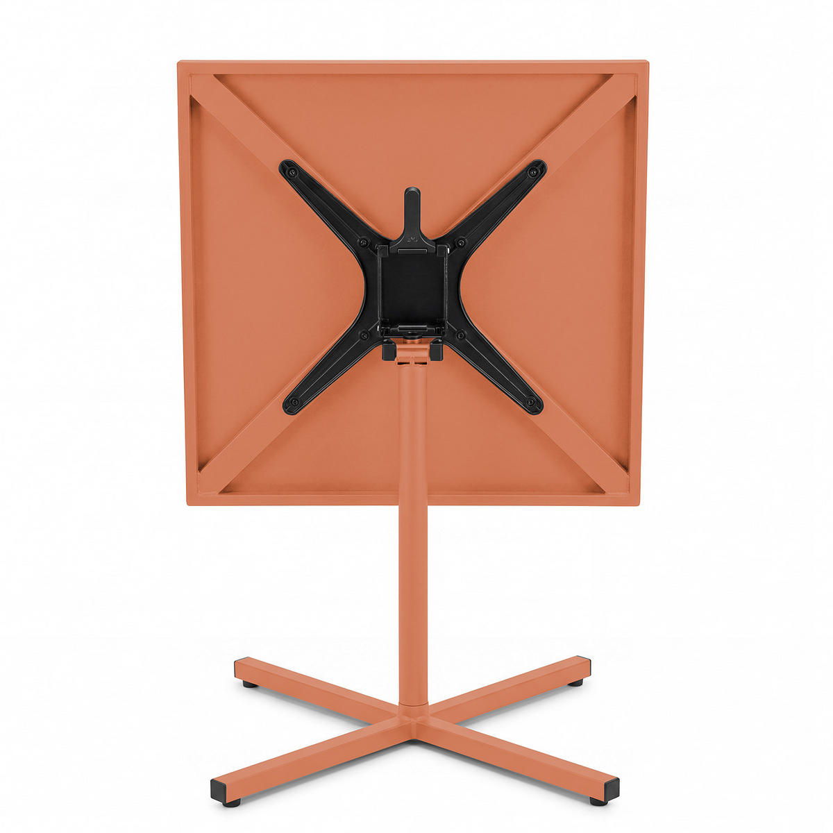 KLAPPTISCH - Stahl - Terracotta, Metall (60/60/74cm) - home24