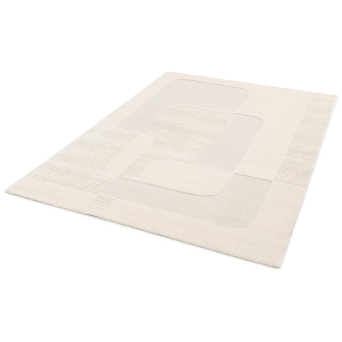 TEPPICH, Weicher, eleganter Reliefteppich weiß - Weiß, Textil (200/290cm) - AFK Living