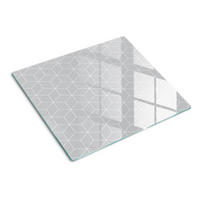GLASPLATTE 60x52 cm Geometrische Figuren - Grau, Glas (60/0.4/52cm) - TULUP