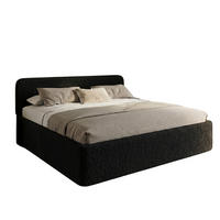 POLSTERBETT 200x200 cm Bonnell-Matratze H2 Bouclé Schwarz - Schwarz, Textil (200/200cm) - Home Collective