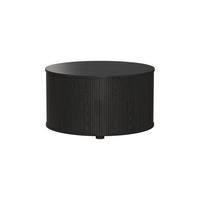 COUCHTISCH Selva Schwarz 80 x 80 cm mit Schiebetür - Schwarz, Holzwerkstoff (80/80/45cm) - Vicco