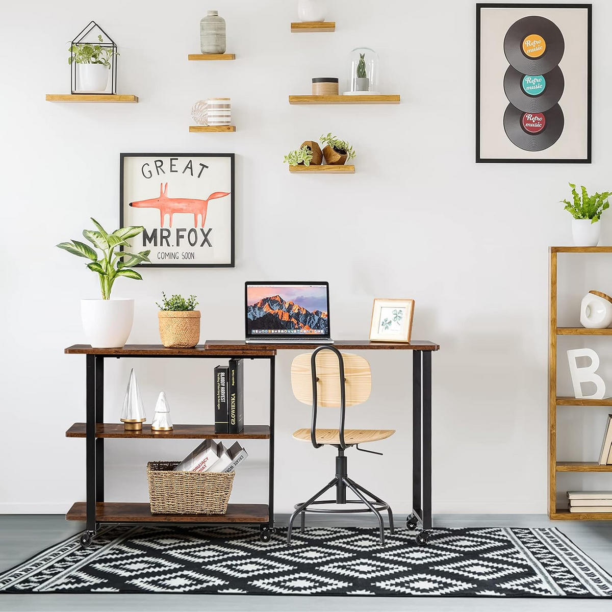 BEISTELLTISCH 67cm Braun - Braun, Holz (80/30/67cm) - COSTWAY
