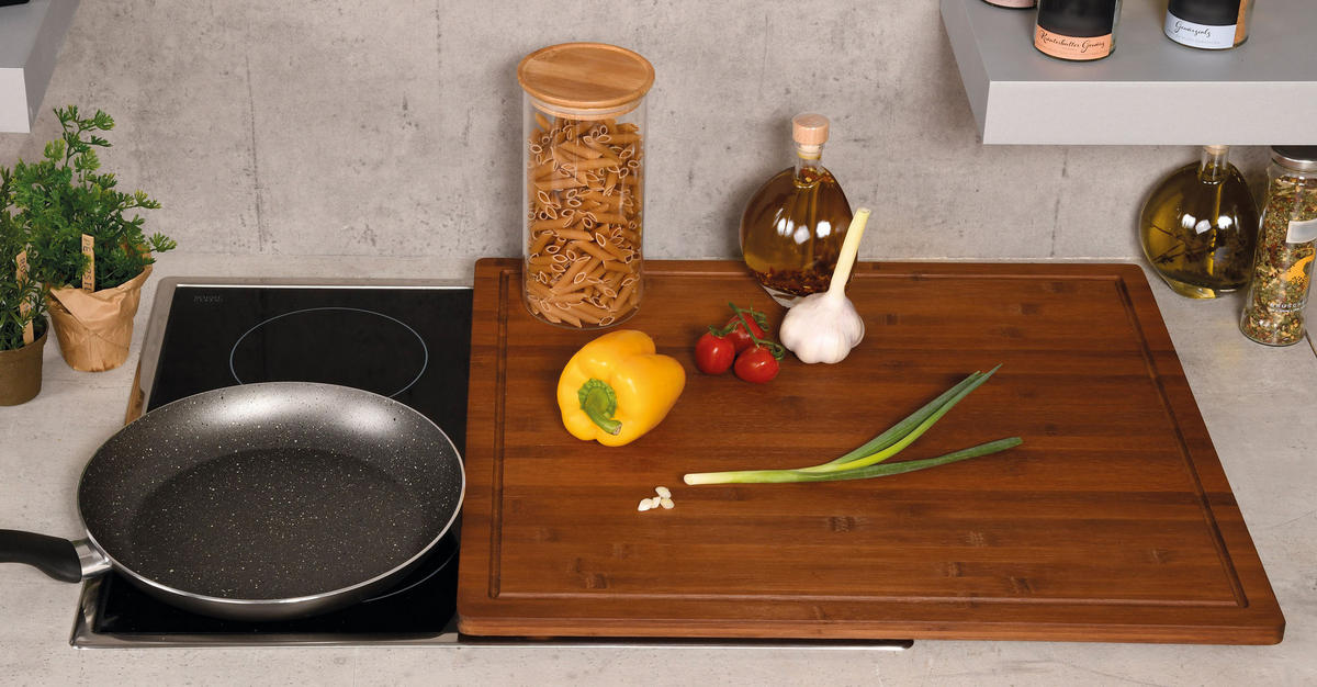 SCHNEIDEBRETT Bambus 50/56 cm - Braun, Naturmaterialien (50/56cm) - Kesper