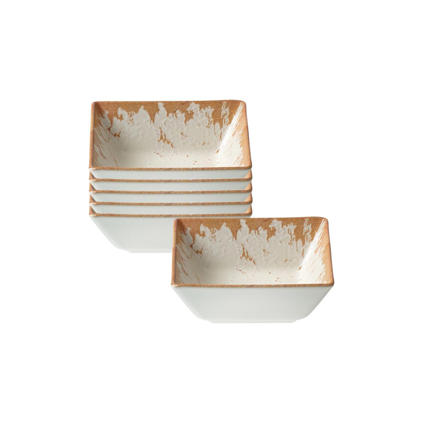 BEILAGENSCHALEN Rusty braun 13 x 13 cm 6er Set - Braun, Keramik (13cm) - Ritzenhoff Breker