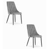 ESSZIMMERSTUHL 2-er Set IMOLA hellgrauer Sitz - Hellgrau, Textil (49.5/88/55.5cm) - Valora