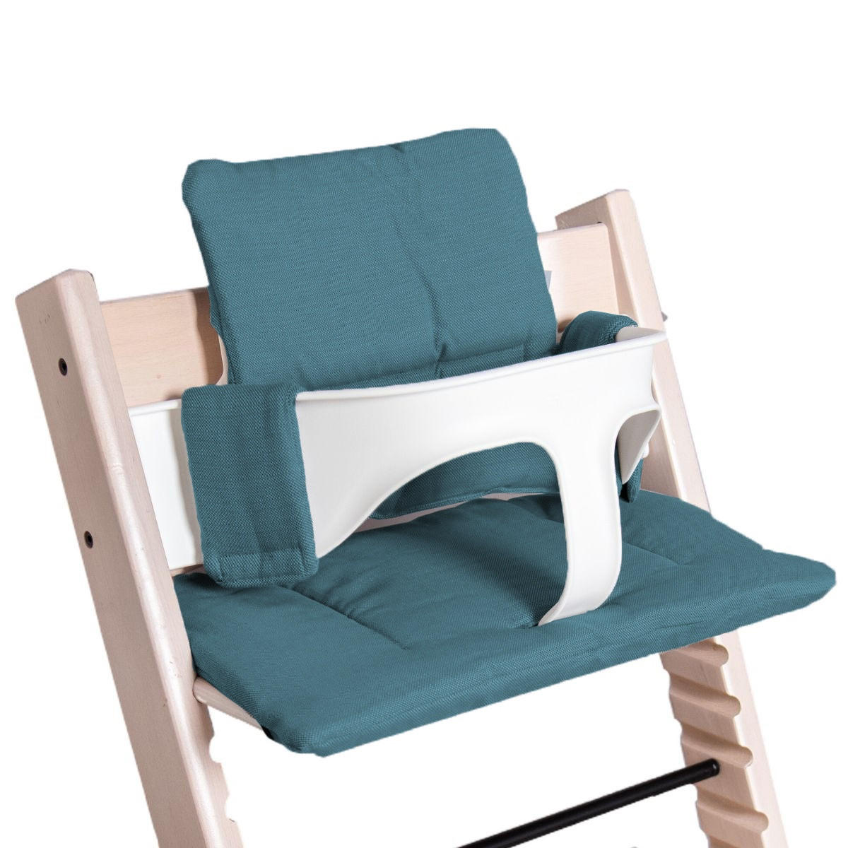 KINDERSTUHLPOLSTER Hochstuhl Sitzkissen Set für Stokke Tripp Trapp - Türkis, Textil (27/7/38cm) - Hoppediz