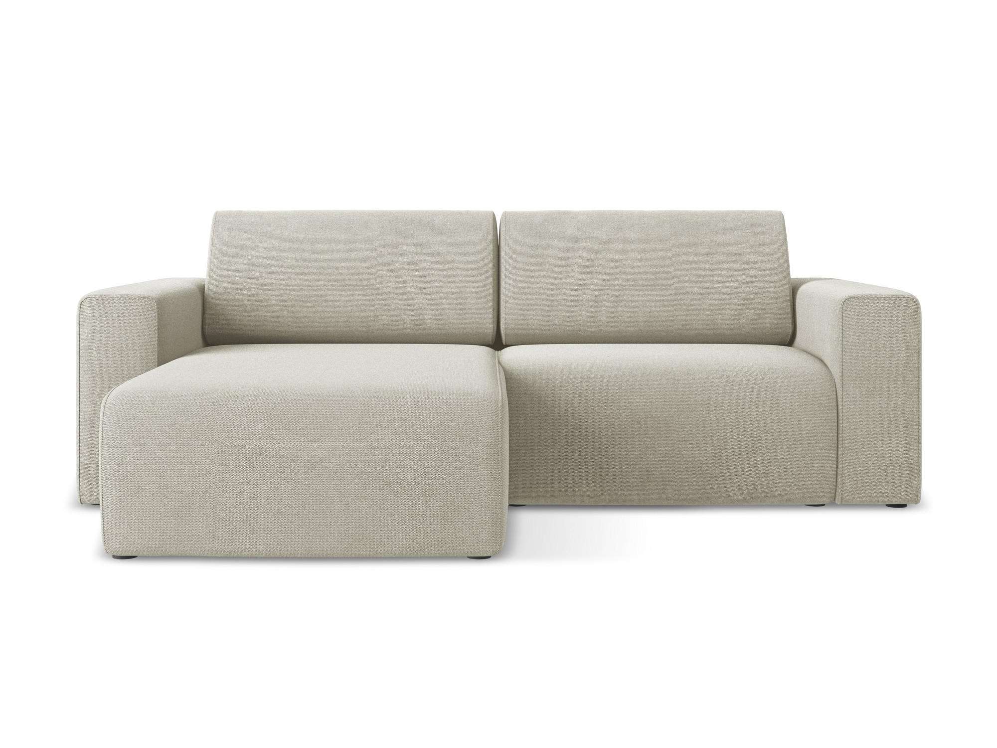 ECKSOFA Links Strukturstoff Stoff Beige - Beige/Creme, Kunststoff/Textil (167/224cm) - Makamii