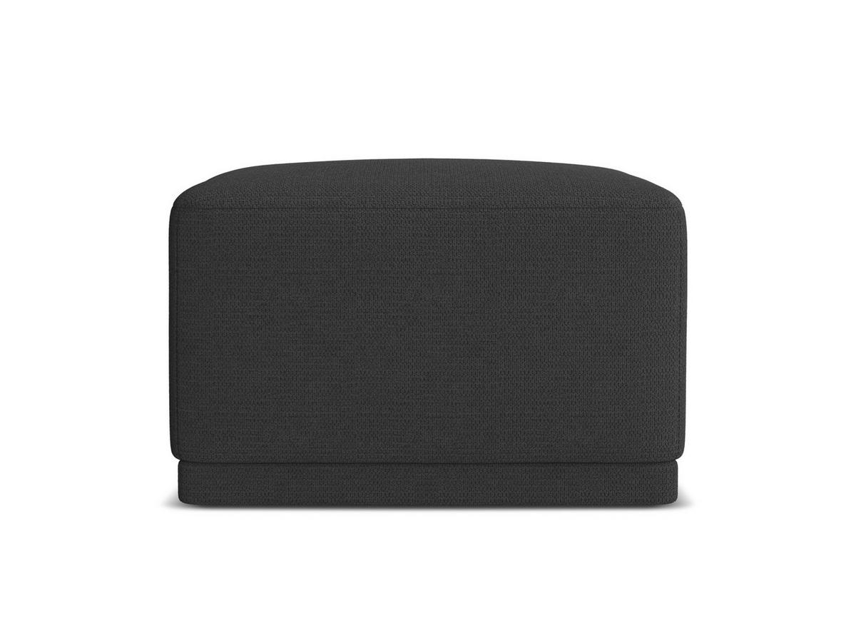 POUF Chenille Stoff Schwarz - Anthrazit/Schwarz, Kunststoff/Textil (65/40/65cm) - Makamii