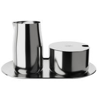 MILK AND SUGAR SET stainless steel polished - Silberfarben, Metall (11.5/8/20cm) - Alfi