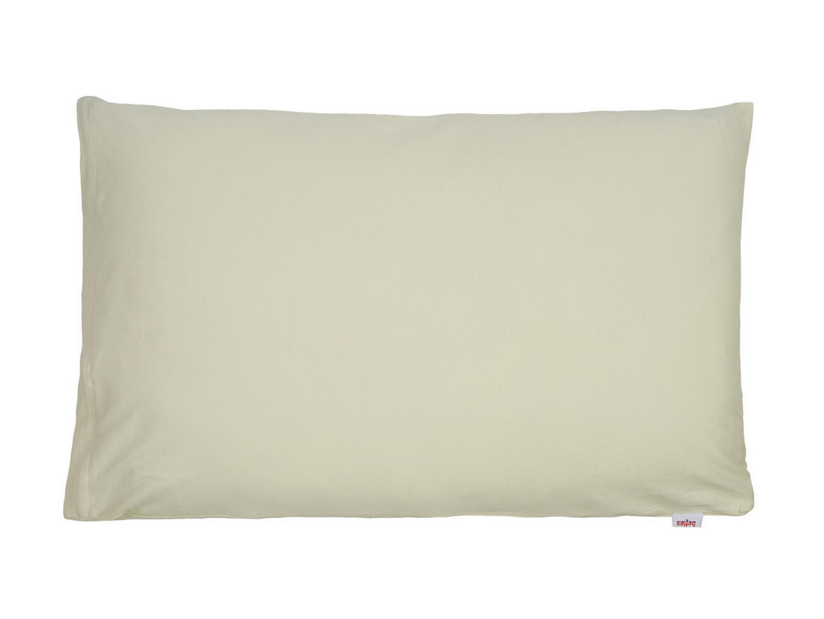 KISSENHÜLLE BasicSoft saatpearl-beige 100% Baumwoll-Jersey 40/60 cm - Beige, Textil (40/60cm) - beties Heimtextil