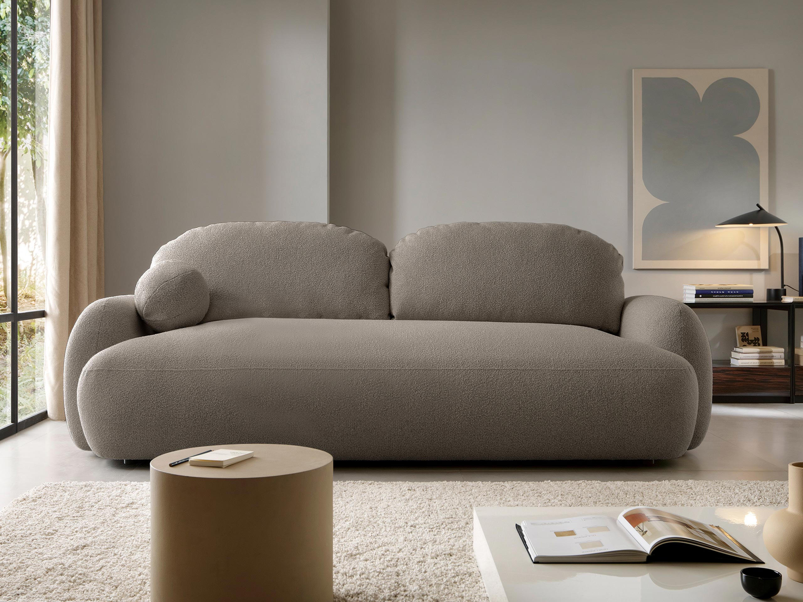 SCHLAFSOFA Mayo - Schwarz/Braun, Holzwerkstoff/Kunststoff (256/85/115cm) - MIRJAN24