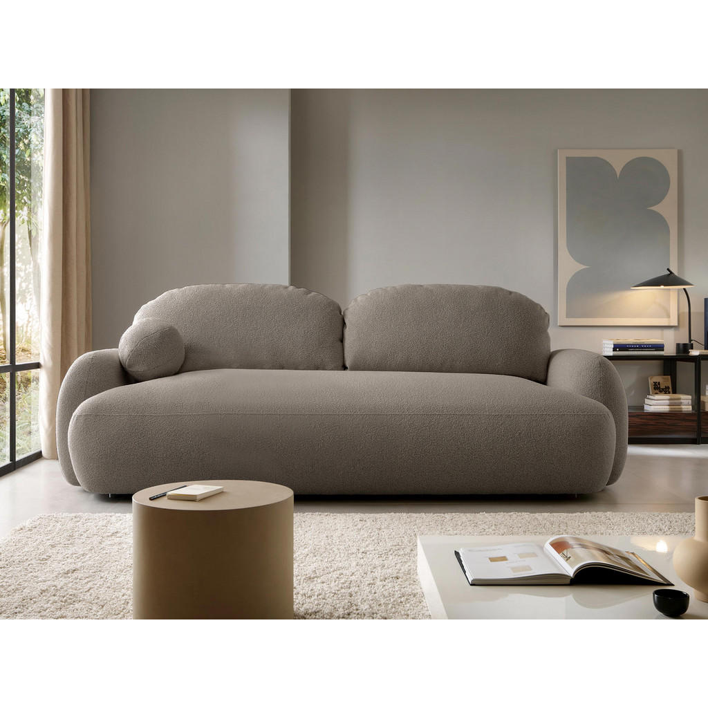 Thumbnail - Mirjan24 Schlafsofa, Braun, Textil, 3-Sitzer, Rechteckig, 256x85x115 cm, Wohnzimmer, Sofas & Couches, Schlafsofas