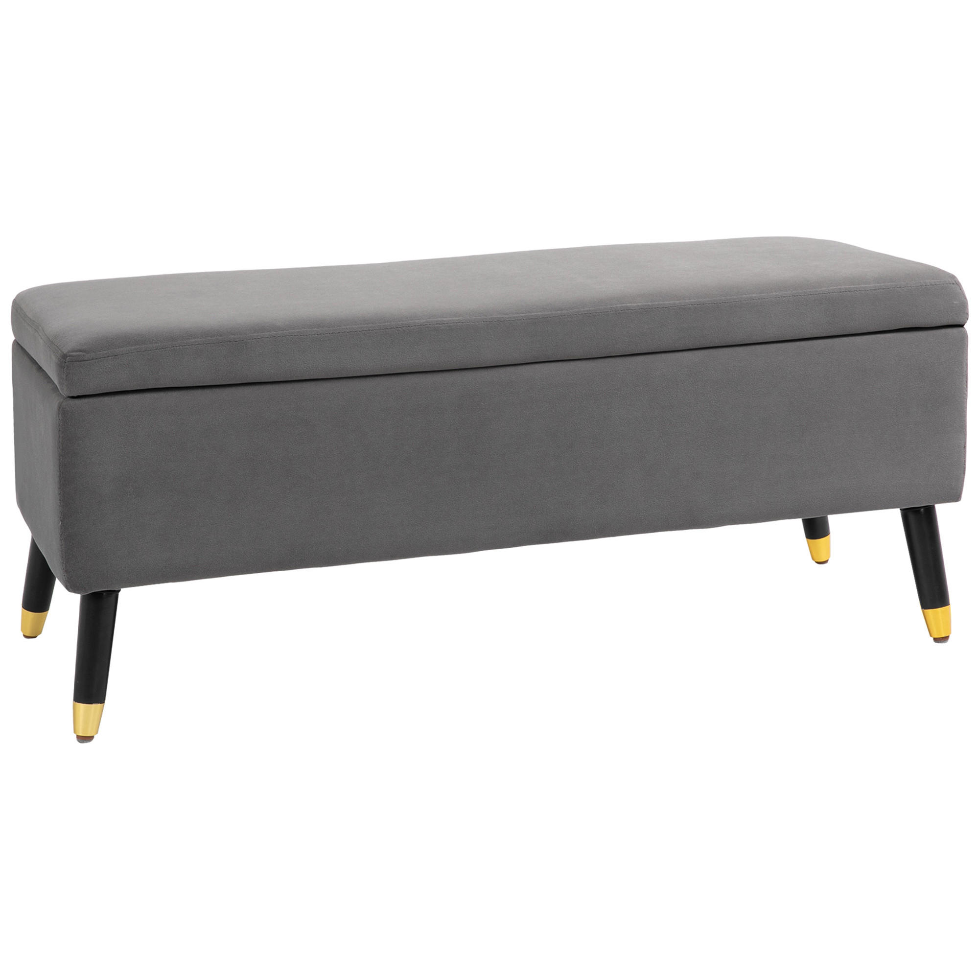 SITZBANK, Polsterbank, Kohlegrau - Dunkelgrau, Textil (43/45/110cm) - HOMCOM